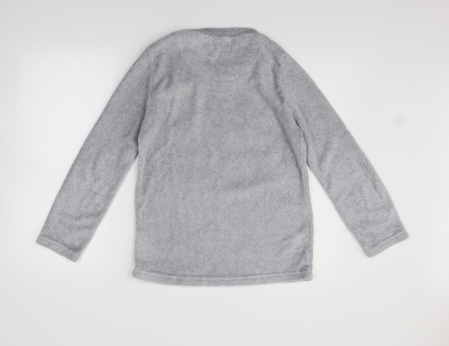 LOVE TO LOUNGE Womens Grey Solid  Top Pyjama Top Size XS