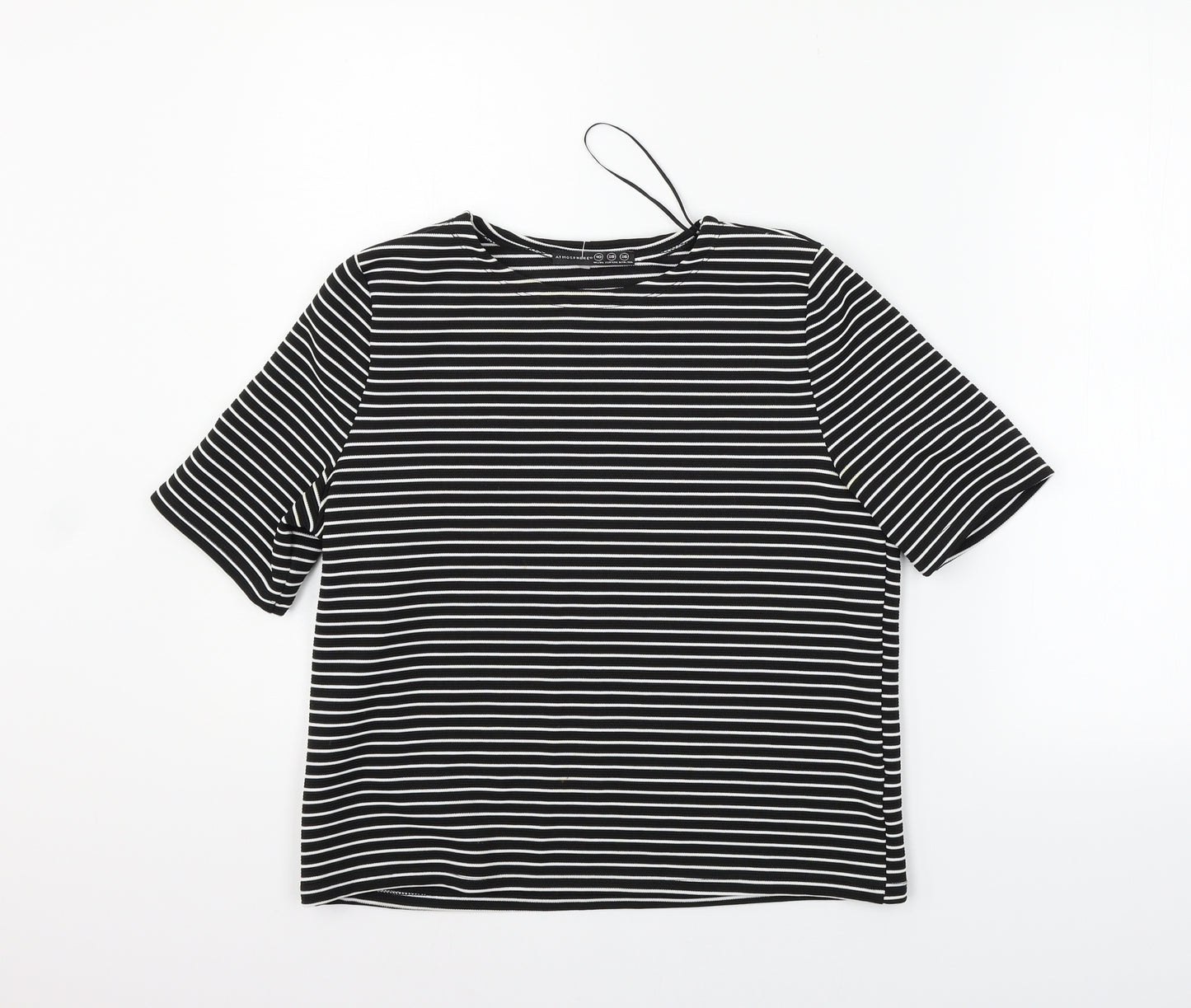 Atmosphere Womens Grey Striped  Basic T-Shirt Size 10