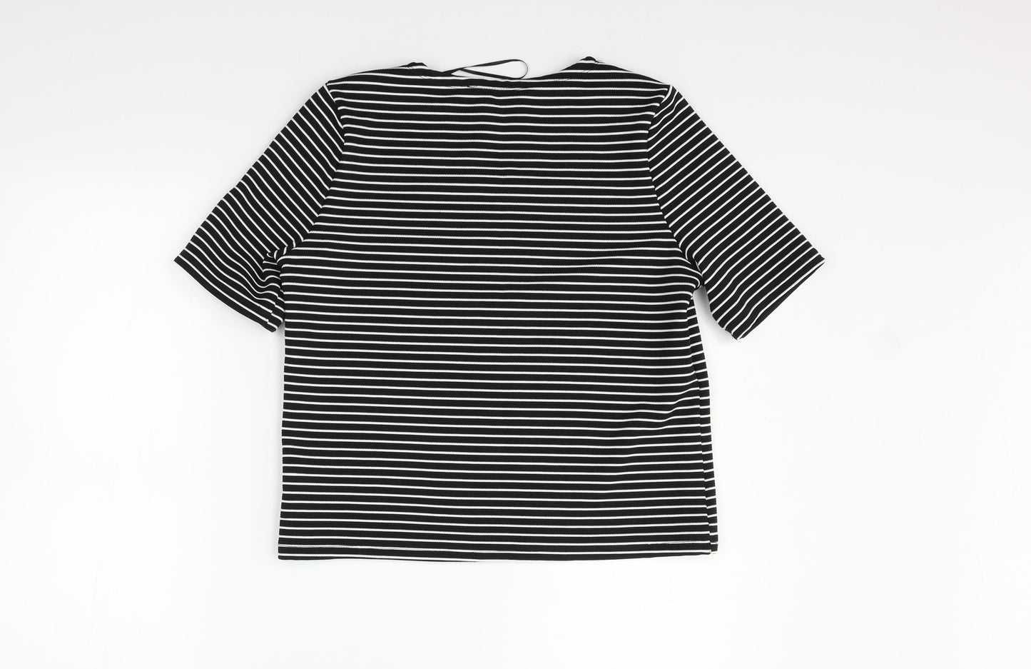 Atmosphere Womens Grey Striped  Basic T-Shirt Size 10