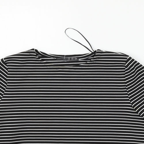 Atmosphere Womens Grey Striped  Basic T-Shirt Size 10