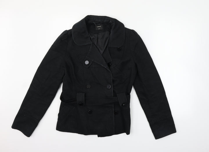 Oasis Womens Black Jacket Coat Size 12 - BELTED