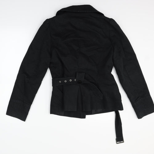 Oasis Womens Black   Jacket Coat Size 12  - BELTED