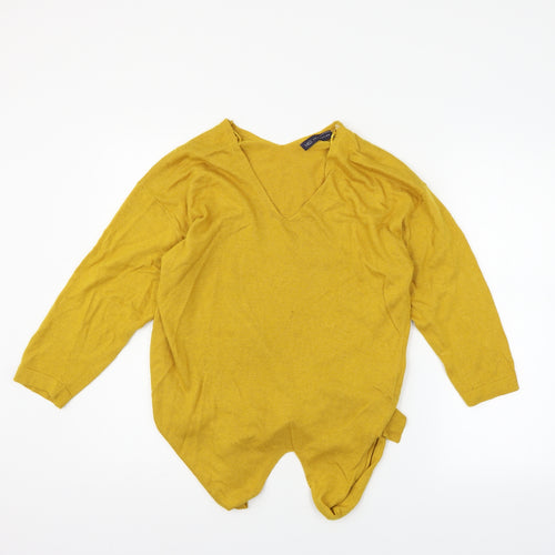 Marks and Spencer Womens Yellow   Henley Jumper Size 12