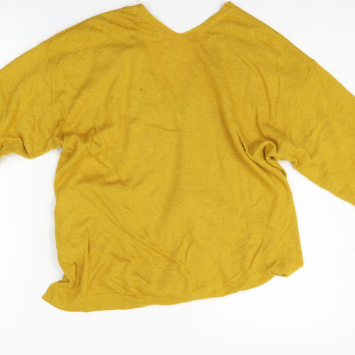 Marks and Spencer Womens Yellow   Henley Jumper Size 12