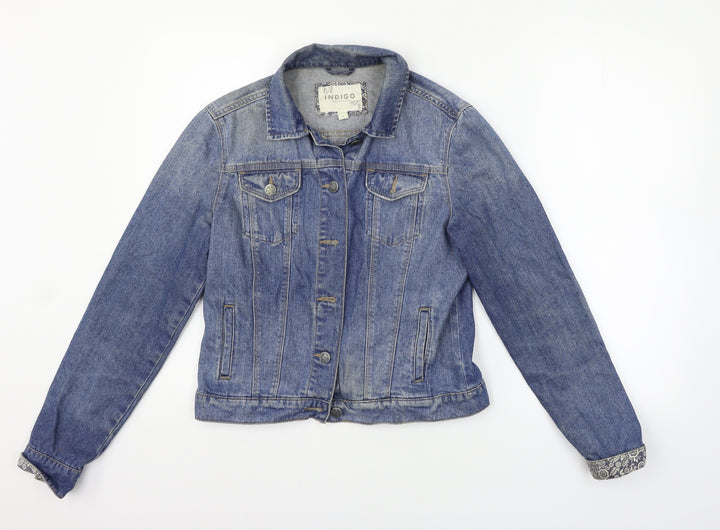 Indigo Womens Blue   Jacket  Size 8