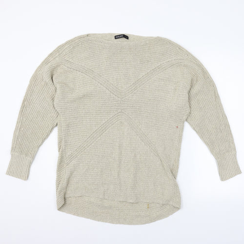 David Jones Womens Beige   Henley Jumper Size S