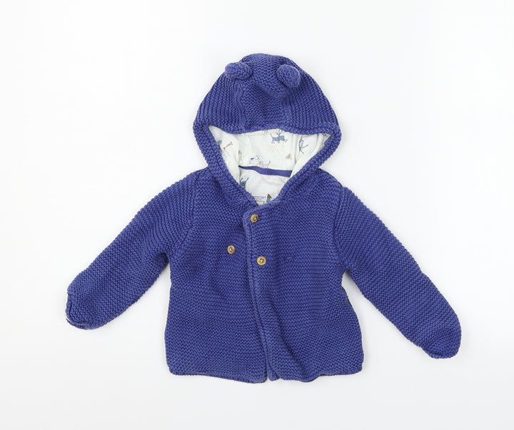 Marks and Spencer Girls Blue   Cardigan Jumper Size 6-9 Months