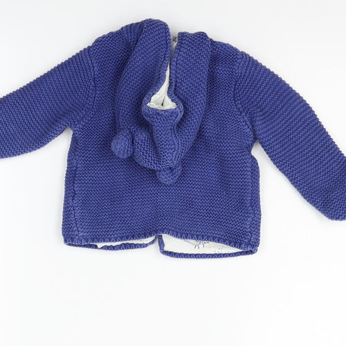 Marks and Spencer Girls Blue   Cardigan Jumper Size 6-9 Months