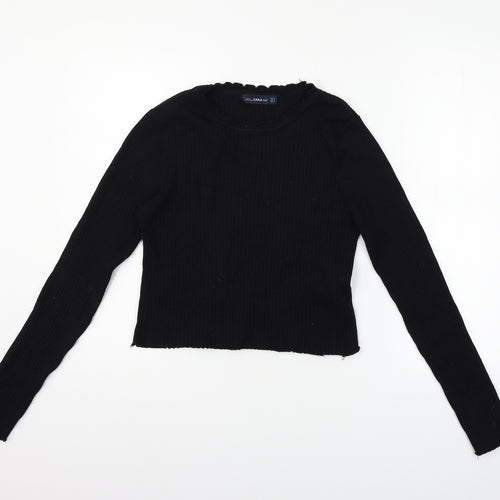 Zara Womens Black   Pullover Jumper Size M