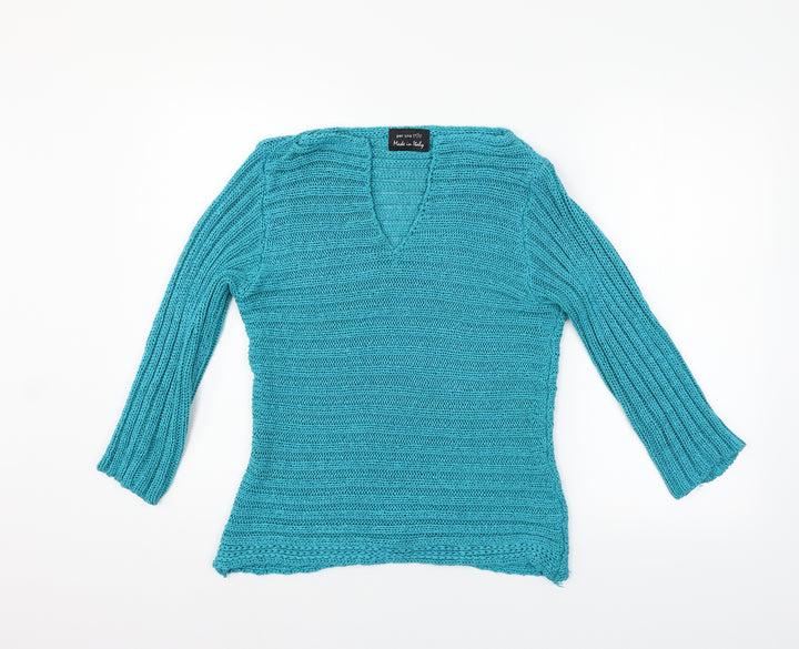 Per Una Womens Blue Pullover Jumper Size M