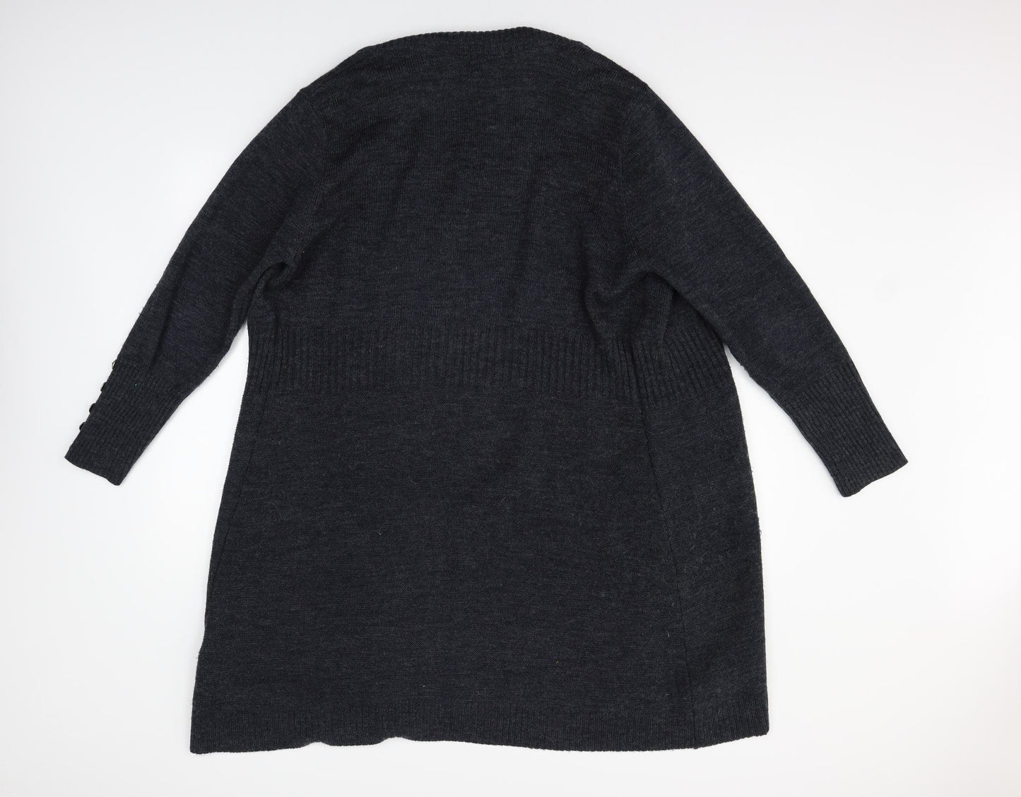 Per Una Womens Grey   Cardigan Jumper Size L