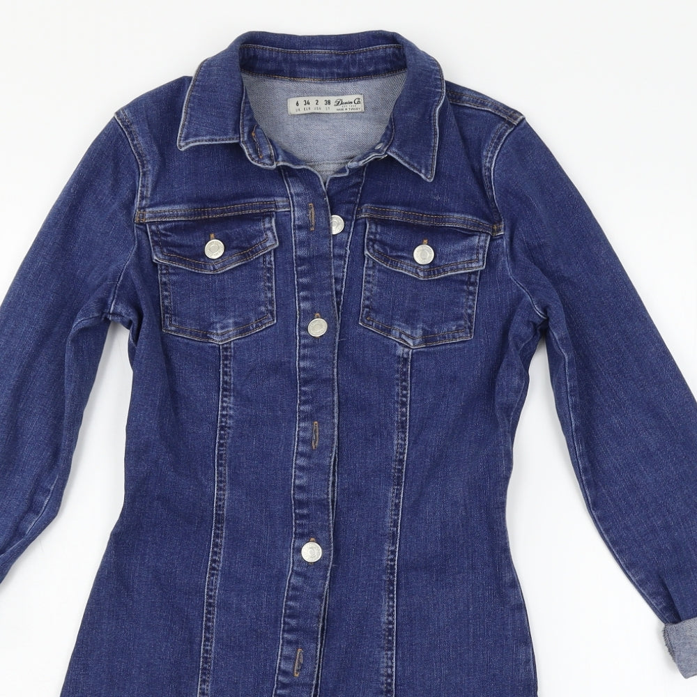 deniem & co Womens Blue   Jacket Dress  Size 6