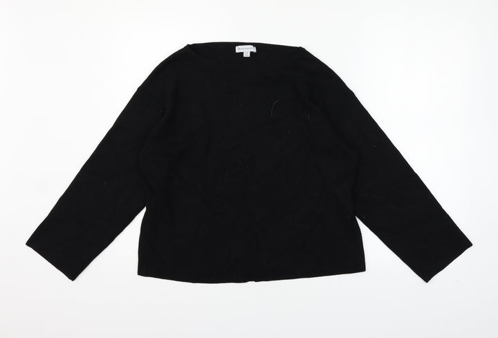 Warehouse Womens Black   Henley Jumper Size 12