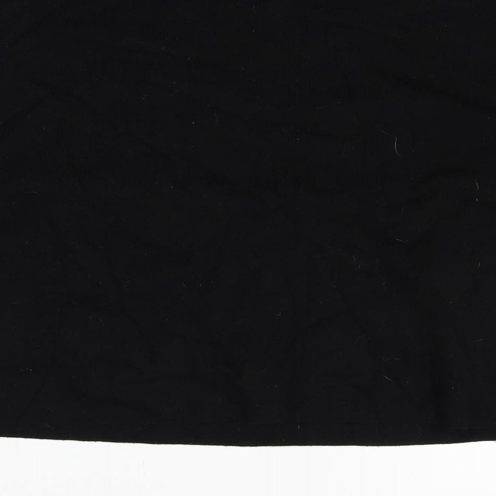 Warehouse Womens Black   Henley Jumper Size 12
