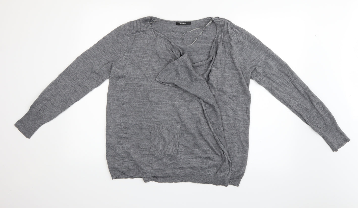 George Womens Grey   Cardigan Jumper Size 14