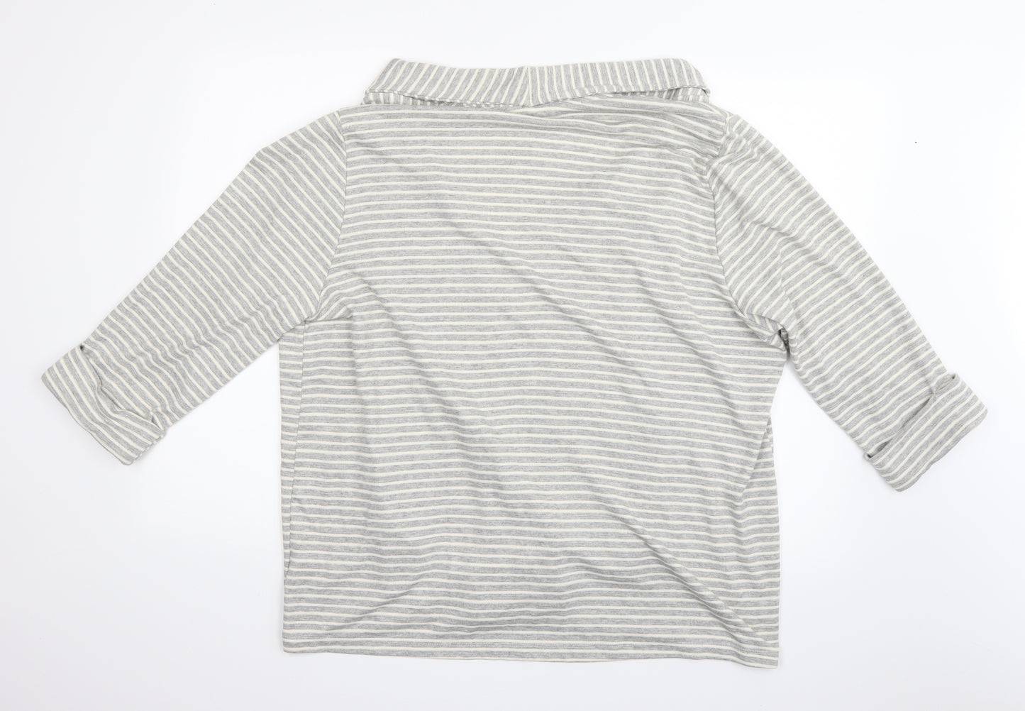 TU Womens Grey Striped  Cardigan Jumper Size 22