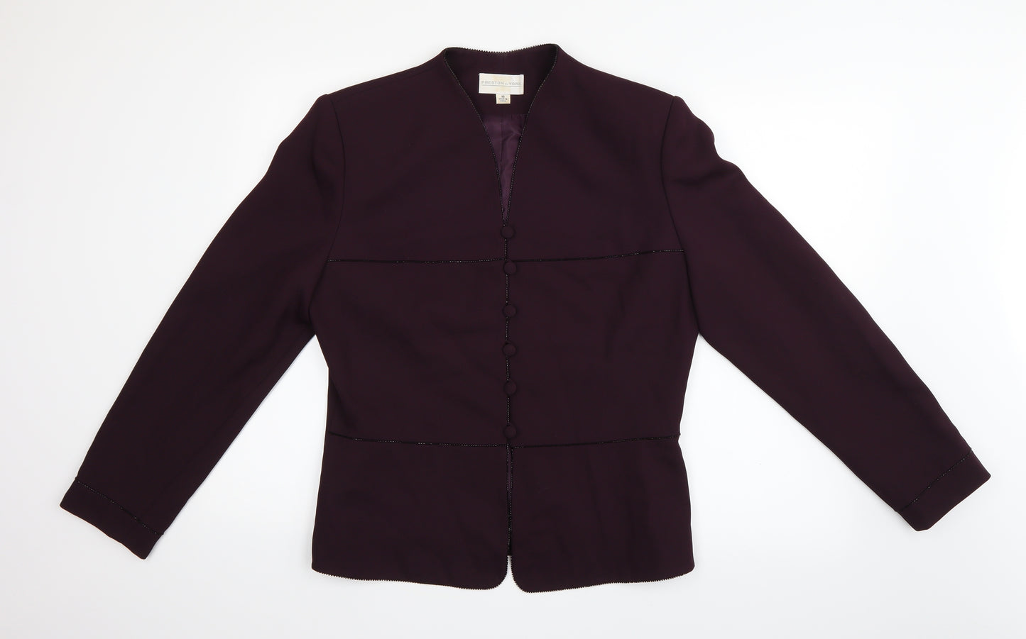 Preston & York Womens Purple   Gilet Blazer Size 10