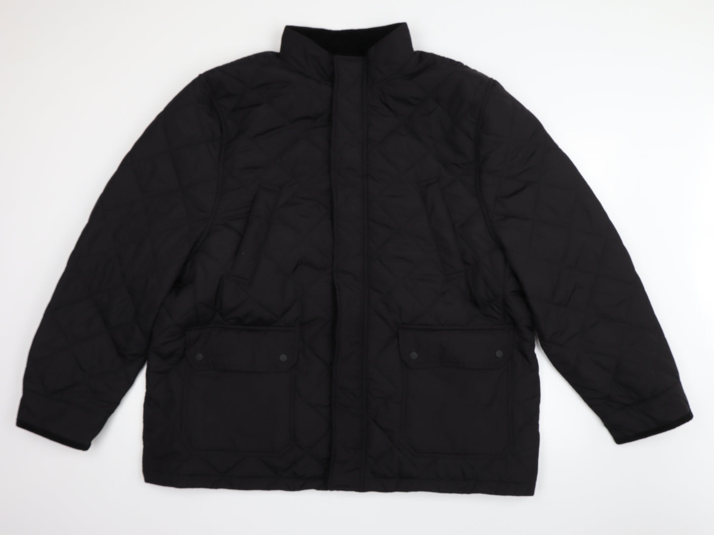 F&F Mens Black   Quilted Coat Size 3XL