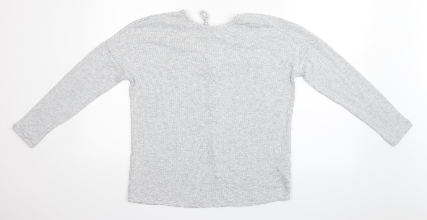 Topshop Womens Grey   Basic Blouse Size 8
