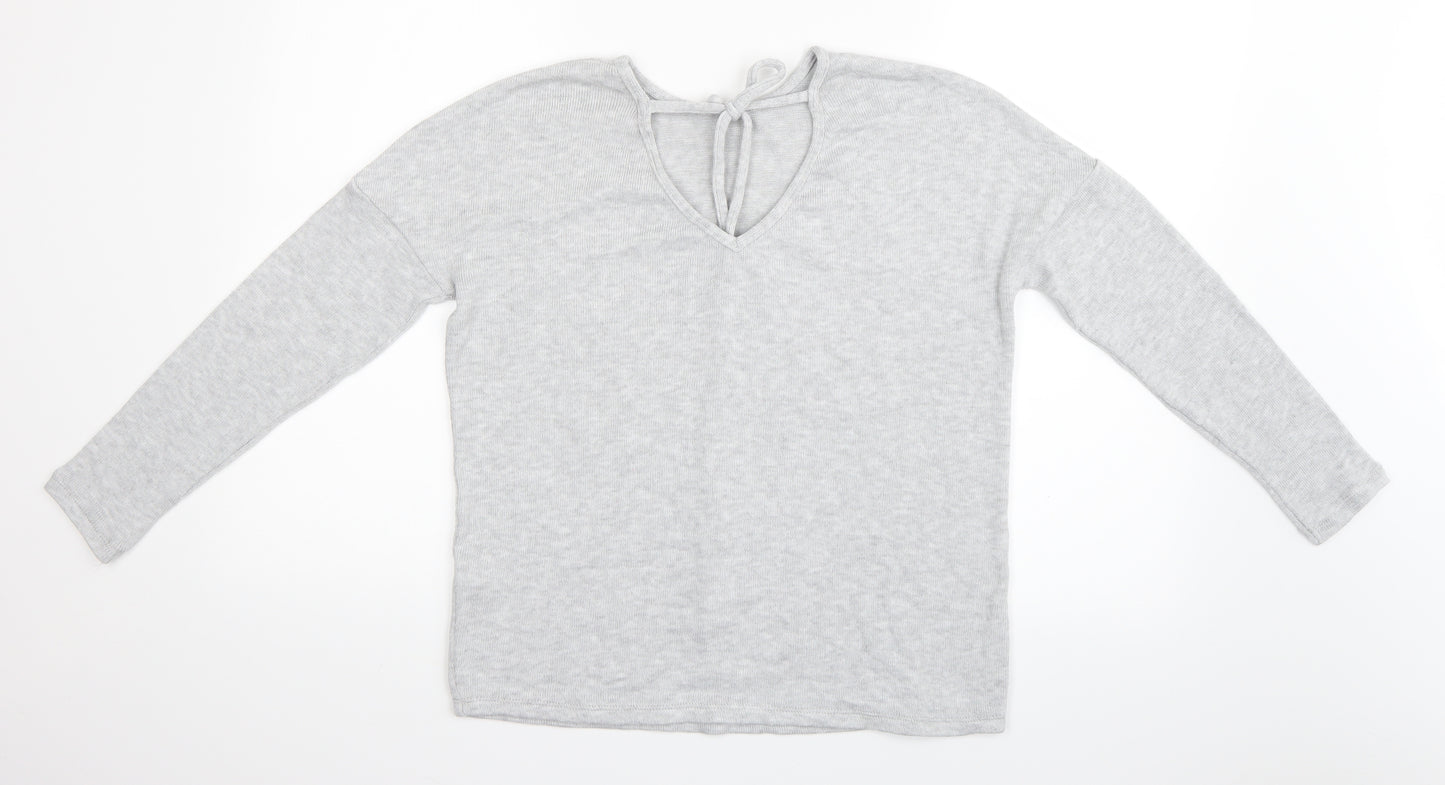 Topshop Womens Grey   Basic Blouse Size 8