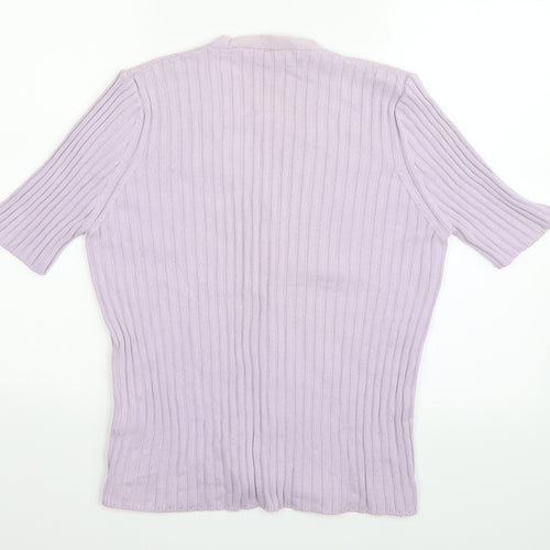 Marks and Spencer Womens Purple   Cape Jumper Size 14