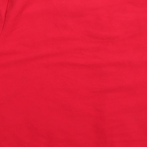 Primark Womens Red Solid  Top Pyjama Set Size M
