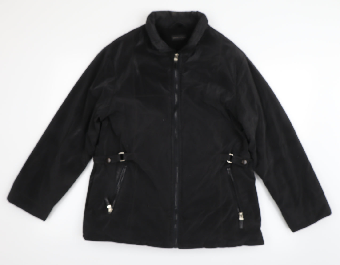 interval Womens Black   Biker Coat Size 12