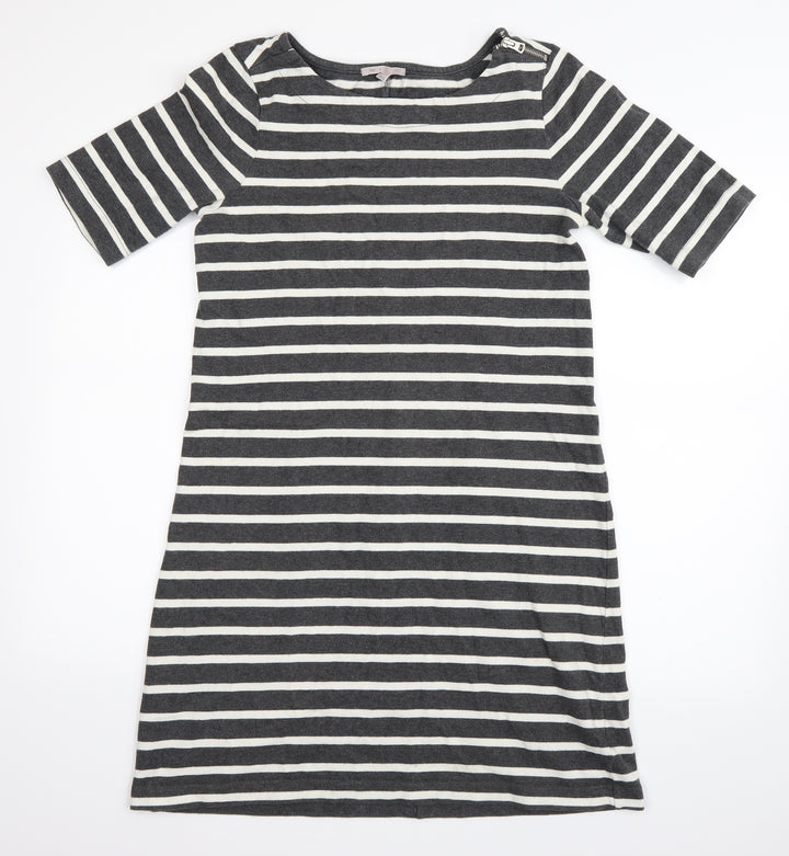 Gap Womens Grey Striped T-Shirt Dress Size M