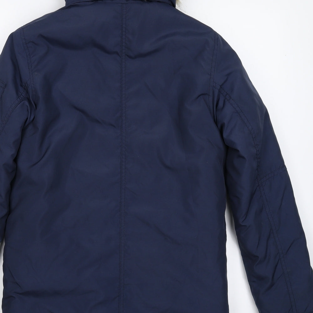 H&M Boys Blue   Parka Coat Size 11-12 Years