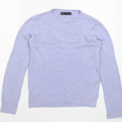 Marks and Spencer Womens Grey  Knit Pullover Jumper Size 8