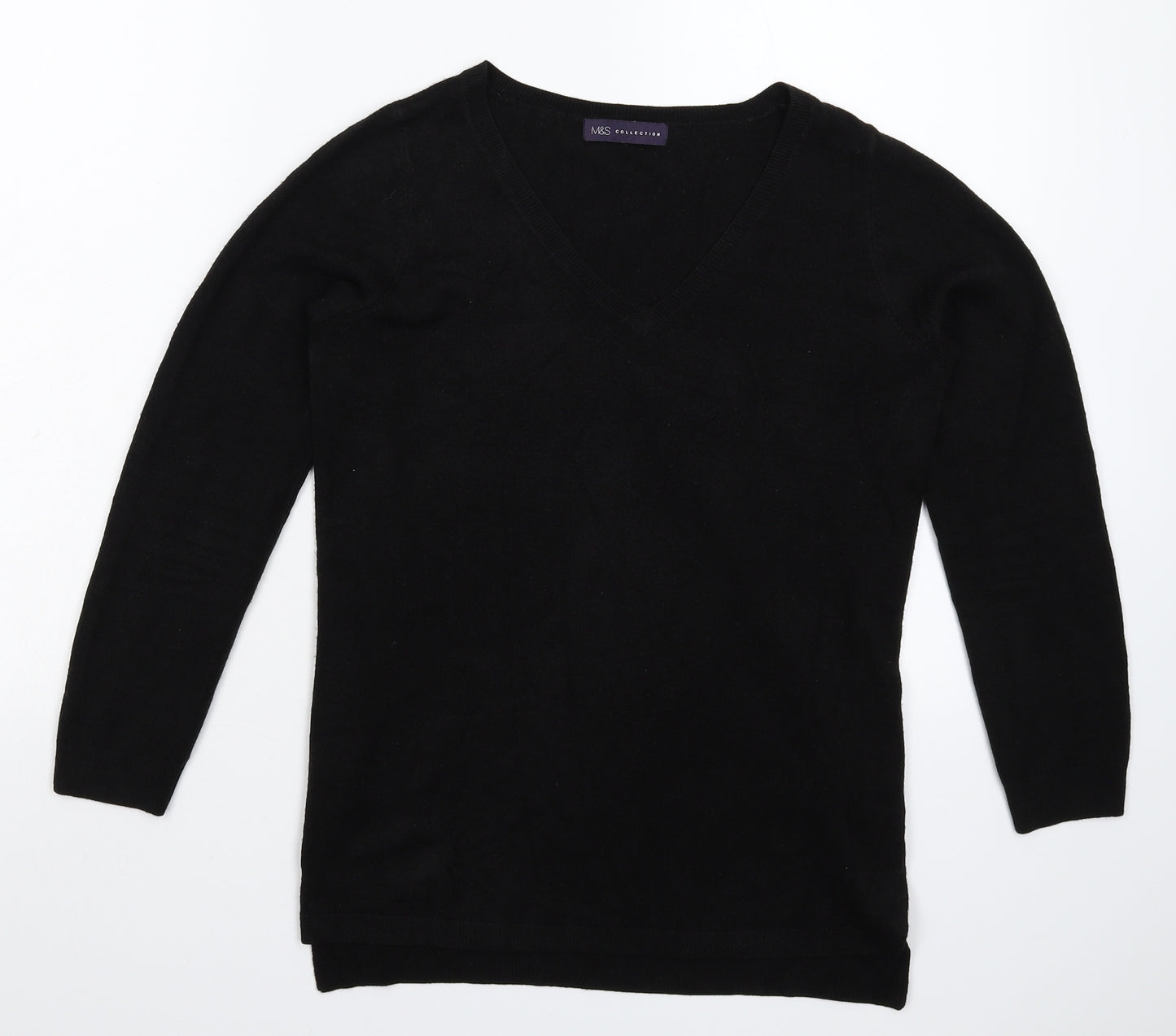 Marks and Spencer Girls Black  Knit Pullover Jumper Size 8 Years
