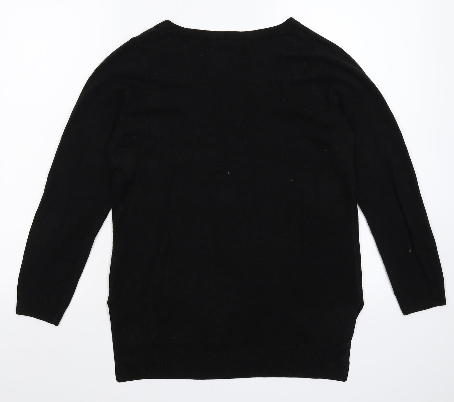 Marks and Spencer Girls Black  Knit Pullover Jumper Size 8 Years