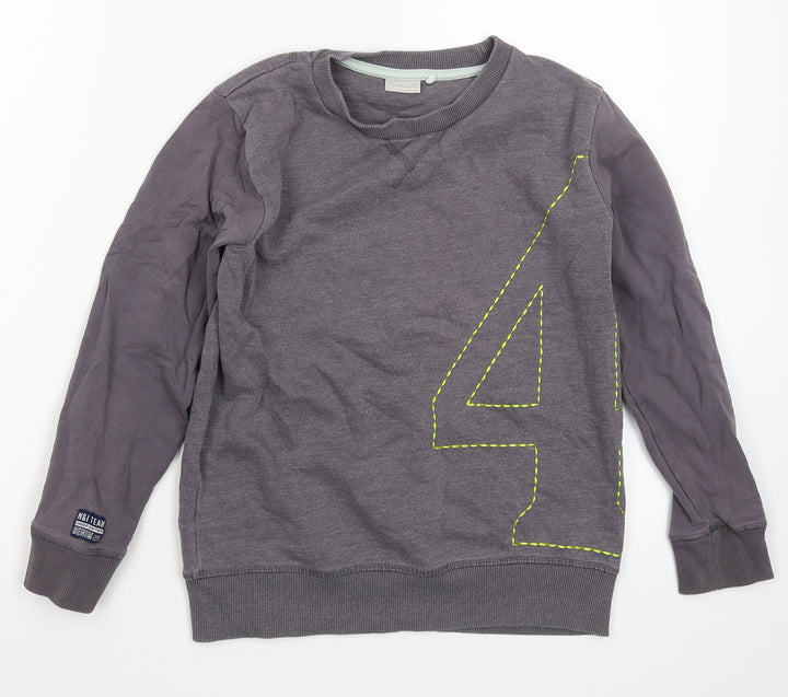 name it Boys Grey   Pullover Sweatshirt Size 9-10 Years