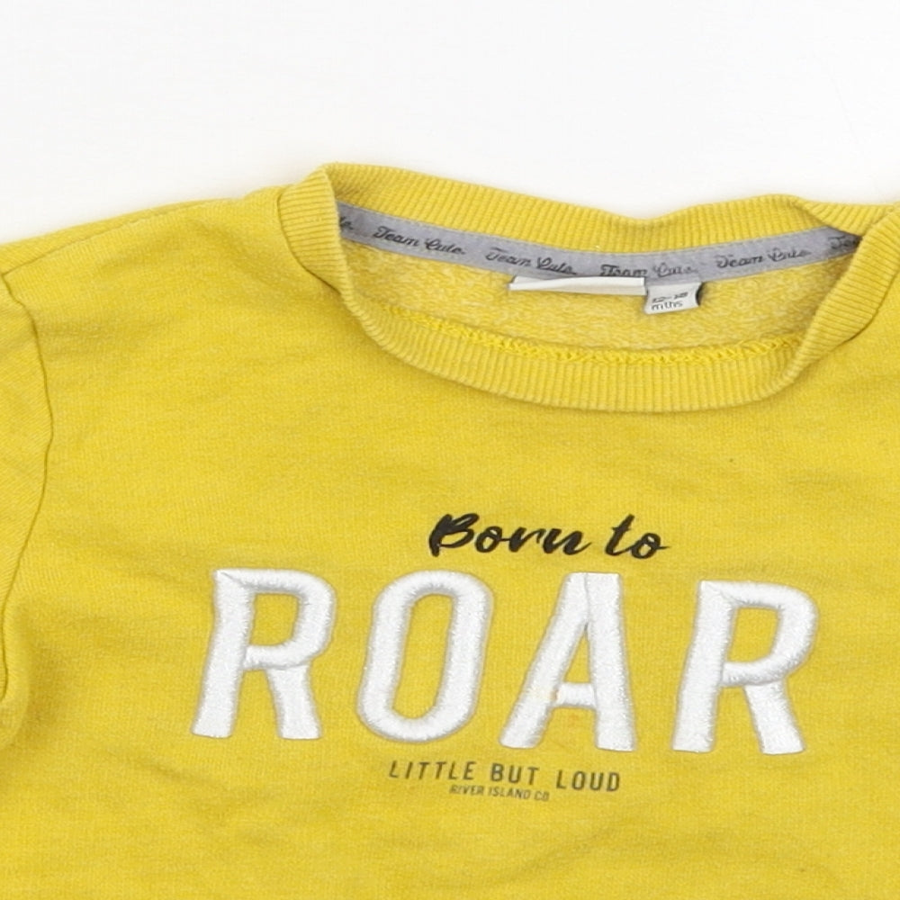 River Island Baby Yellow   Pullover Jumper Size 12-18 Months