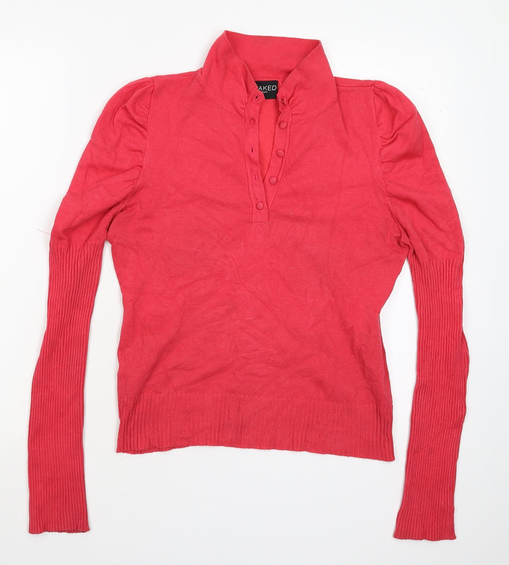 Soaked in Luxury Womens Pink  Knit Pullover Jumper Size S