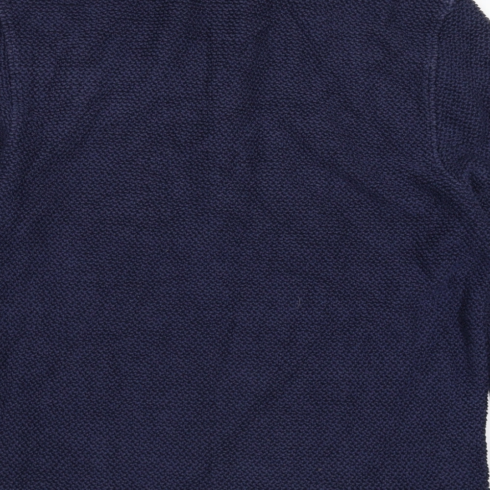 Weird Fish Mens Blue  Knit Pullover Jumper Size M