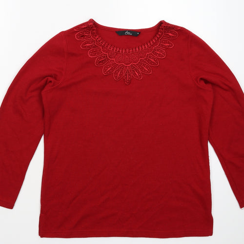 BM Womens Red   Pullover Jumper Size XS
