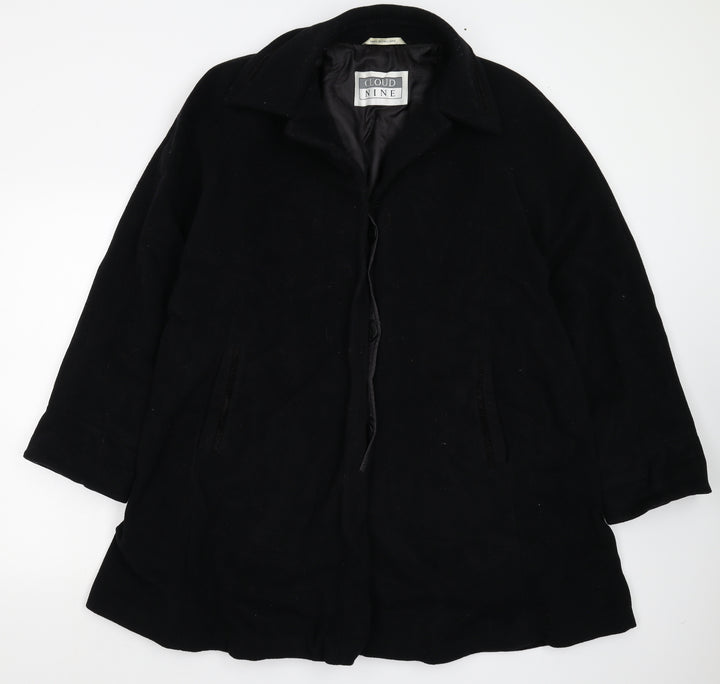 Cloud Nine Womens Black Overcoat Coat Size M