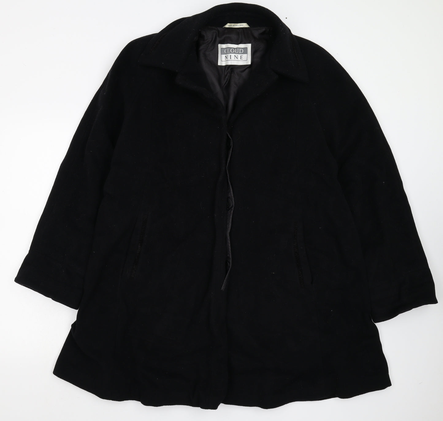 Cloud Nine Womens Black   Overcoat Coat Size M