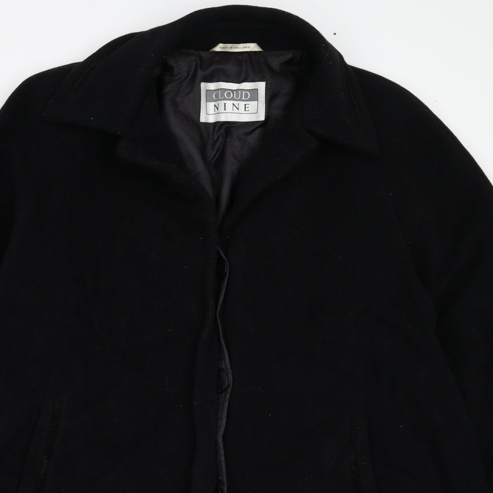 Cloud Nine Womens Black   Overcoat Coat Size M