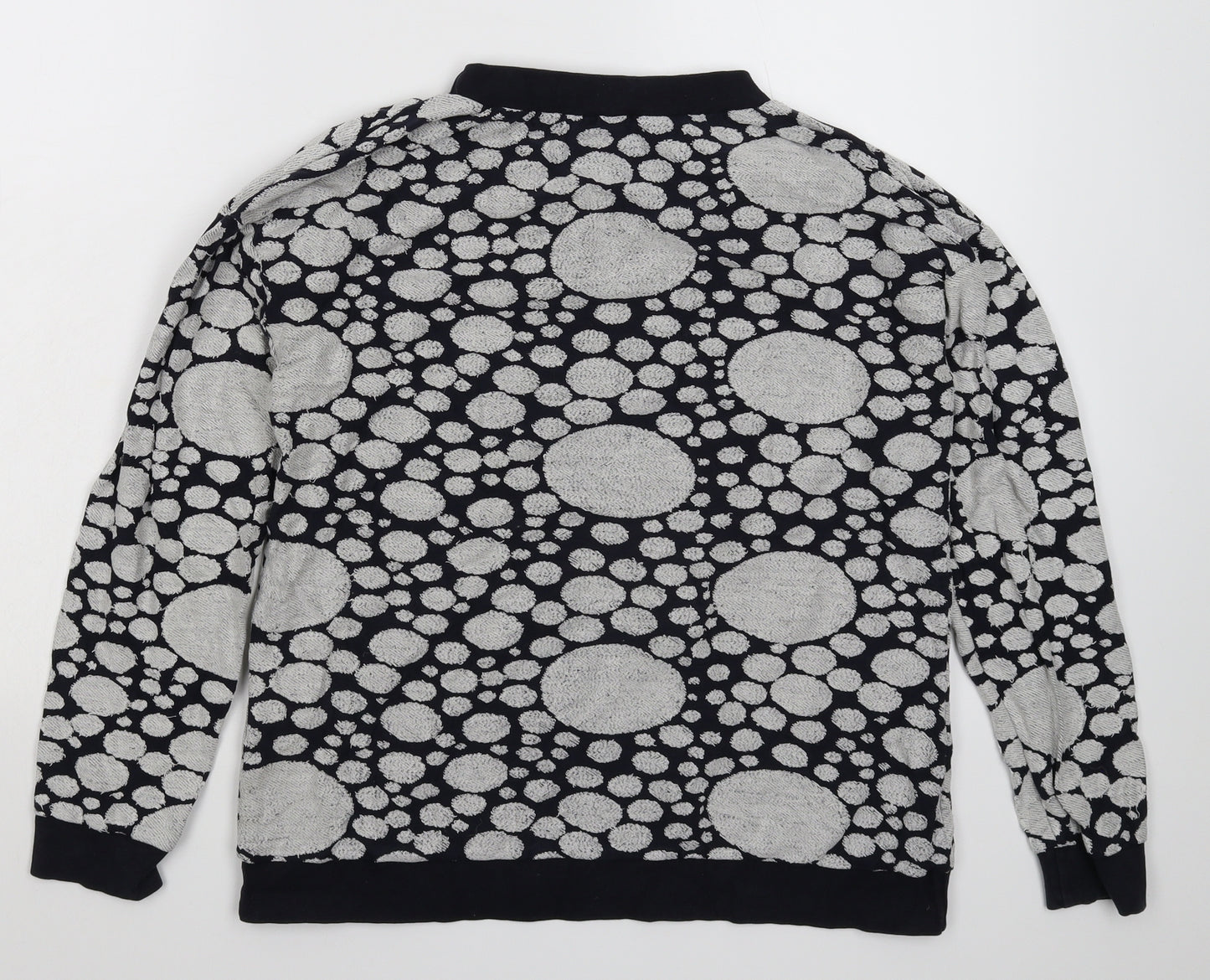 Bon a parte Womens Blue Polka Dot  Pullover Sweatshirt Size M