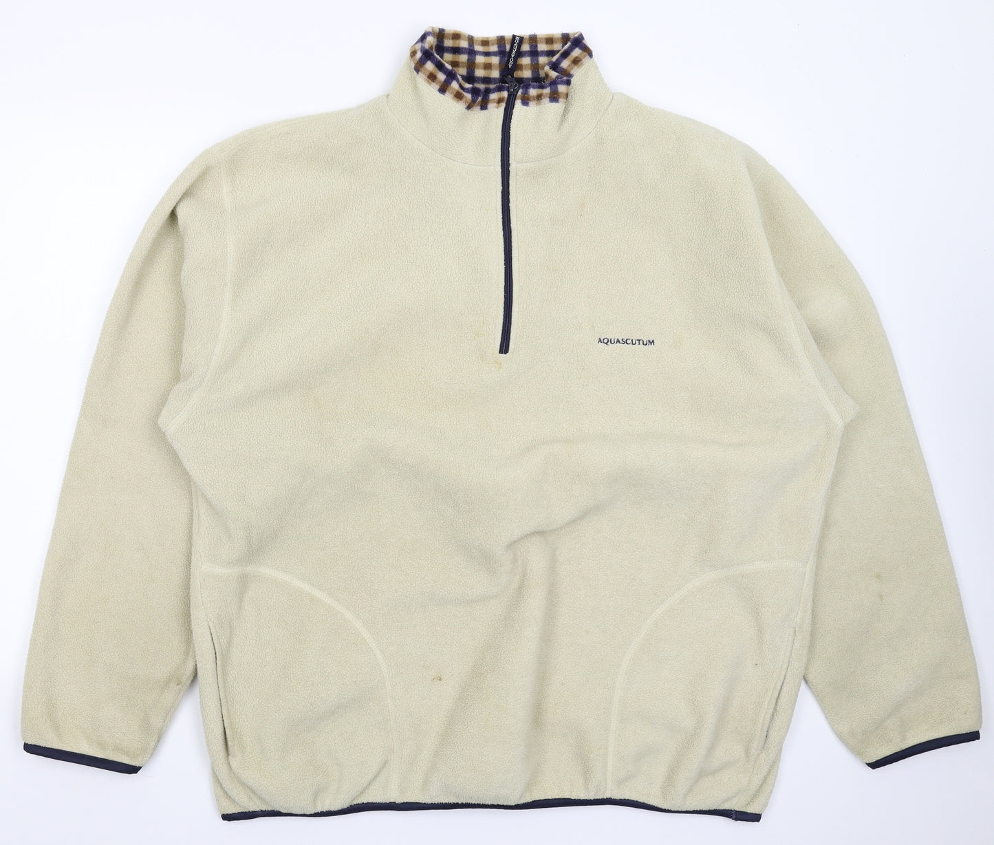 Aquascutum Mens White  Fleece Jacket  Size XL