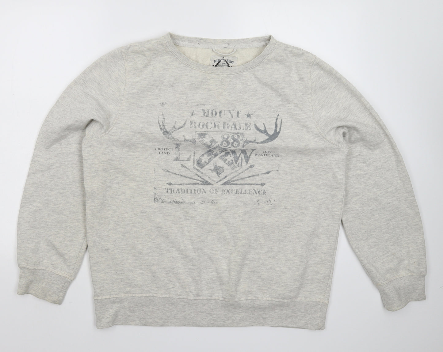 New Look Mens Grey   Pullover Sweatshirt Size L