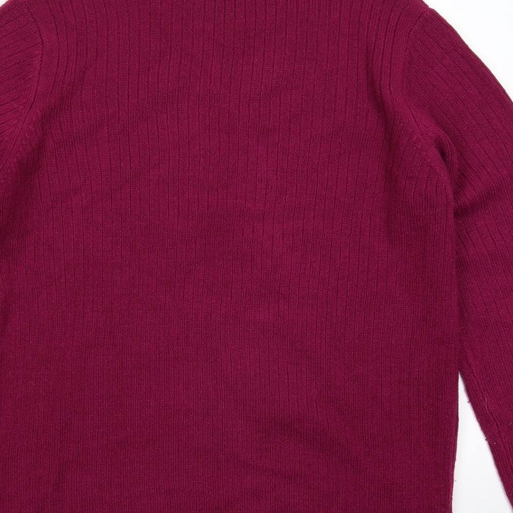 Isle Womens Pink  Knit Pullover Jumper Size S