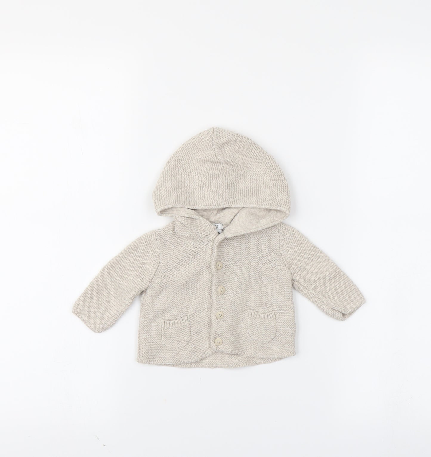 mamas & papas Baby Beige   Cardigan Jumper Size 0-3 Months