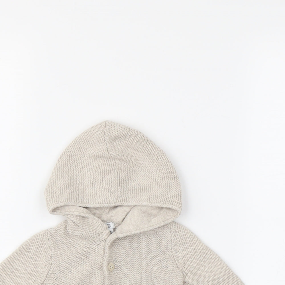 mamas & papas Baby Beige   Cardigan Jumper Size 0-3 Months