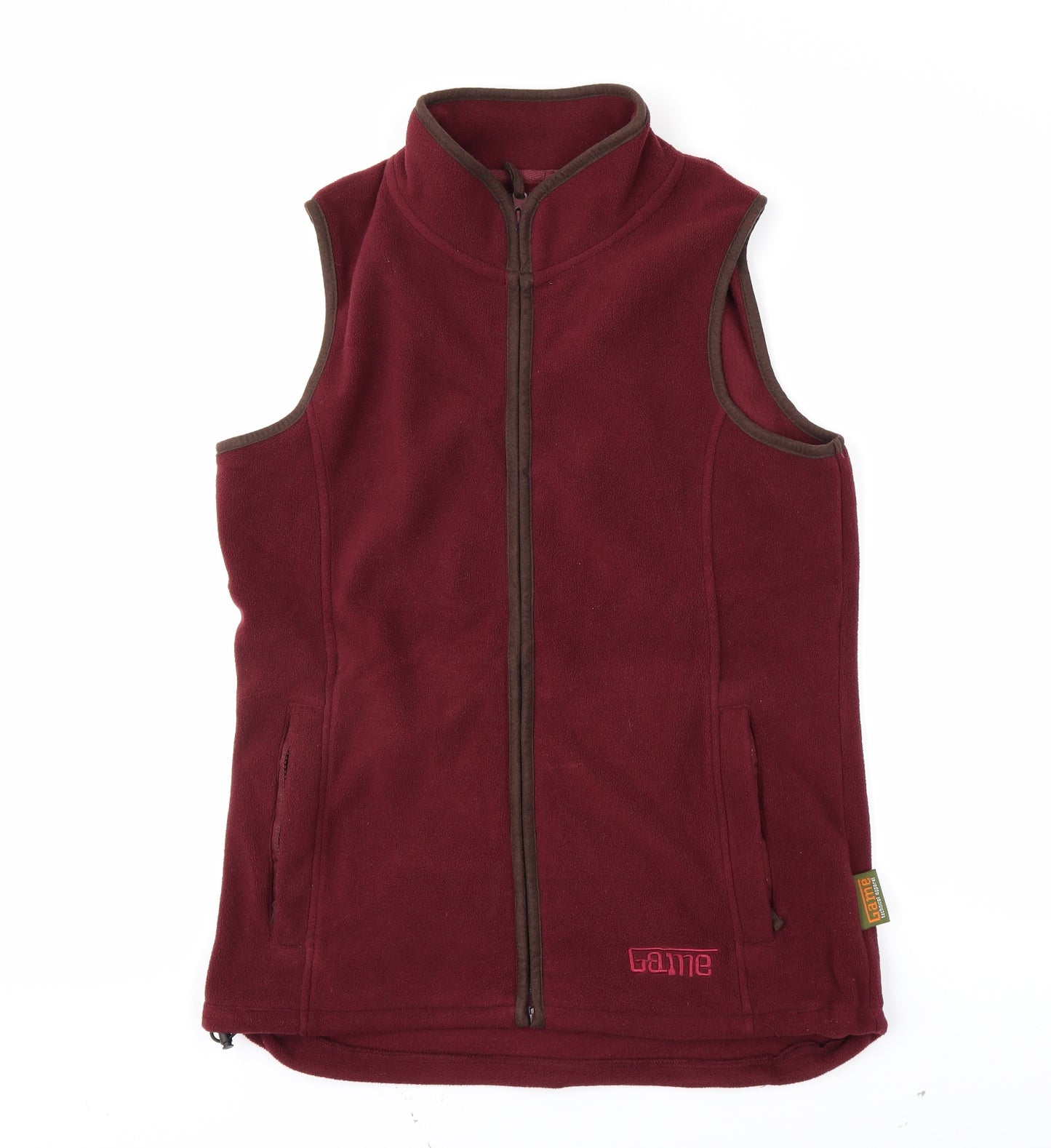GAME Womens Red   Full Zip Jumper Size S