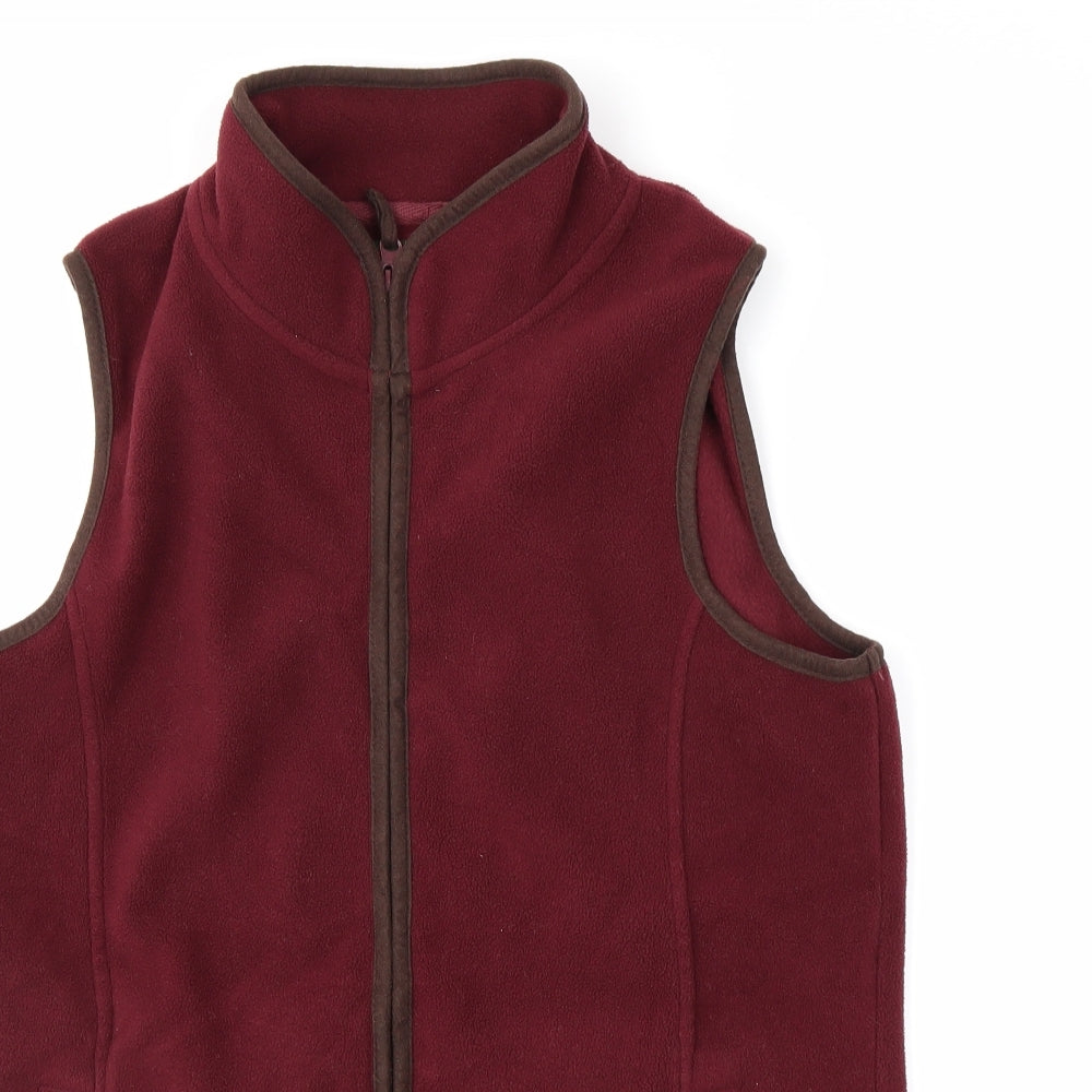 GAME Womens Red   Full Zip Jumper Size S