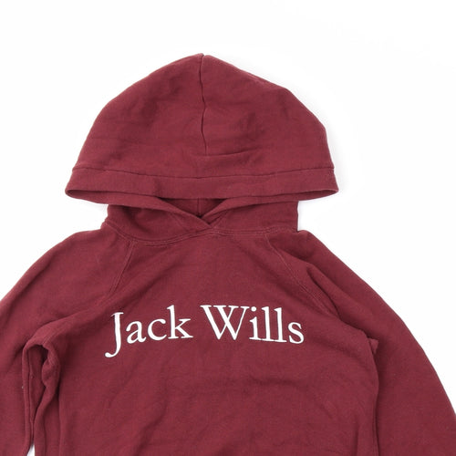 Jack Wills Womens Red   Pullover Hoodie Size 8