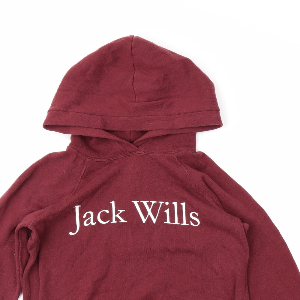Jack Wills Womens Red   Pullover Hoodie Size 8